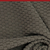 小方格子针织单刷单摇抽条提花摇粒绒