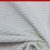 180g 单刷单摇白色提花抽条坑条条子摇粒绒户外休闲运动玩具面料