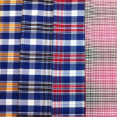 现货供应 50s全棉色织格子 衬衫/休闲服面料