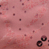 仿绣片烫金 针织布