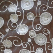 网布绣花面料盘带绣花蕾丝刺绣