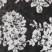 仿麻印花布-牡丹芍药