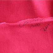 全棉弹力斜纹染色粉色服装面料