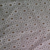 全棉巴厘纱绣花面料镂空刺绣花边面料蕾丝NM955B