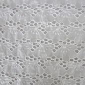 全棉巴厘纱绣花面料镂空刺绣花边面料蕾丝NM01220