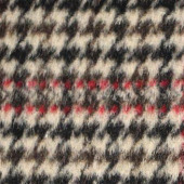 高档梭织羊毛千鸟格现货 秋冬款大衣套装格子毛呢布