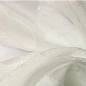 现货立体剪花 花朵图案女装全涤面料 服装面料轻薄透气舒适优雅