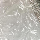 网纱绣花珠片面料提花水草花刺绣布料蕾丝连衣裙辅料花边