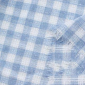 现货供应21S全棉涤棉色织格子面料衬衫布服装面料