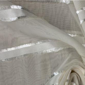 75D长条有光丝美人条雪纺剪花 全涤面料 服装轻薄透气女装面料