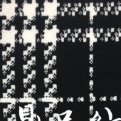 订做新品全涤针织女装透气印花格子几何泡泡布四面弹
