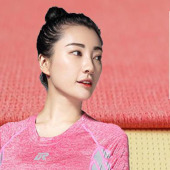 新品现货锦纶双色提花网针织弹力布 女装瑜伽服运动服面料