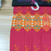 人棉3068绣花服装面料