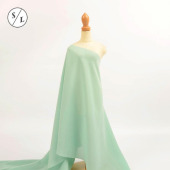 订做绿色雪纺佳丽纱雪纺面料 颜色亮丽轻薄透气雪纺衬衫雪纺裙装布