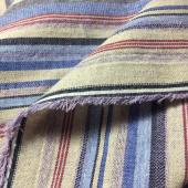 现货供应全棉涤棉棉麻色织条子面料衬衫布服装名族风格