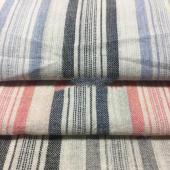 现货供应21S全棉涤棉色织条子面料衬衫布服装面料