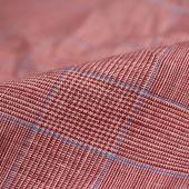 南通工厂梭织纯亚麻色织面料 纯亚麻千鸟格布料 亚麻布批发