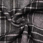 羊毛80涤20混纺色织大格子毛呢现货 时尚经典格纹毛料