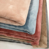 厂家现货纯色素色全涤法兰绒布料 双面法莱绒珊瑚绒睡衣毛毯面料