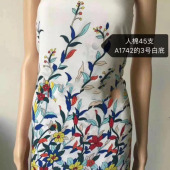现货供应45支人棉印花 沙滩衬衫 连衣裙印花面料