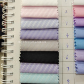 0038#现货大斜条纹CVC职业衬衫布 制服面料