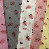 全棉竹节印花服装面料