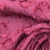 毛绒空心圈剪花图案 全涤面料 服装面料轻薄透气女装面料