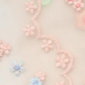 新款网纱刺绣 电脑绣花面料 高档蕾丝面料 网布时装女装连衣裙面料