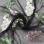 精品网布绣花厂家可定制 时尚女装裙装婚纱礼服面料