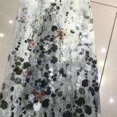 现货小米皱喷印 色泽鲜明 柔软透气女装连衣裙布