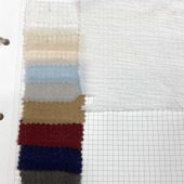 YA318 全棉 泡泡布 纯色小格 轻薄透气 春夏新品