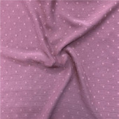 现货色织金丝小圆点剪花图案 全涤面料 服装面料轻薄透气女装面料