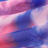 厂家直销涤纶鸟眼网布运动服扎染面料比基尼沙滩罩衫布料现货批发