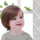 格子彩纱舒绒面料 秋冬款染色针织布 婴幼儿服装睡衣家居服面料