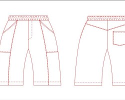 童短裤，简约大方的款式更能节约生产成本。